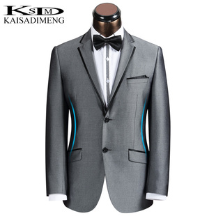  西服套装 男士 西装 男 新郎韩版西服套装男正装商务结婚修身礼服