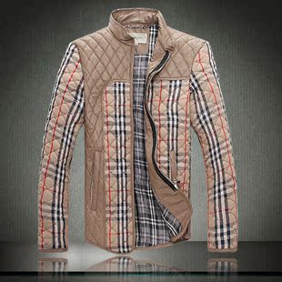  男式冬装精品保暖棉衣外套新款格子大码潮流修身专柜正品棉服