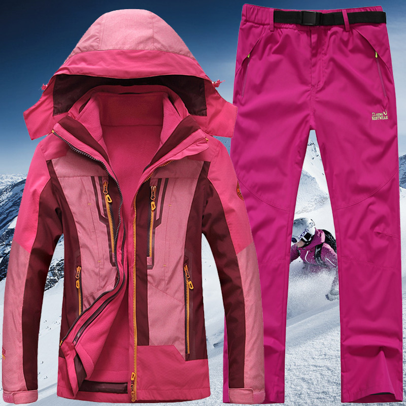冲锋衣女三合一冲锋衣裤套装女士两件套防水春秋冬季户外登山服潮在类目 户外/登山/野营/旅行用品, 户外服装, 冲锋衣裤, 冲锋衣裤套装中 - 来自Buy2taobao.com提供专业的淘宝代购服务