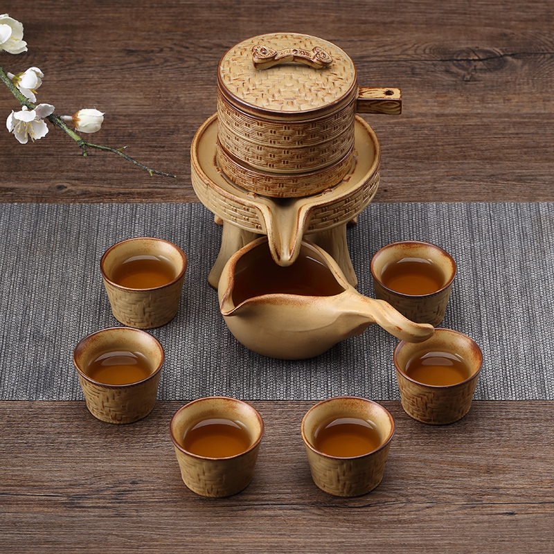 陶瓷半自動茶具茶杯簡約石墨功夫茶壺套裝家用時來運轉懶人泡茶器在類目 餐飲具, 茶具, 功夫茶具中 - 來自Buy2taobao.com提供專業的淘寶代購服務