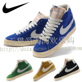  耐克高帮滑板鞋nike开拓者板鞋blazer复古休闲潮鞋男式女式运动鞋