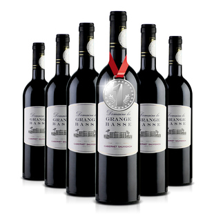  【酒美】法国农业大赛银奖 进口红酒 巴斯酒库干红葡萄酒 6支装