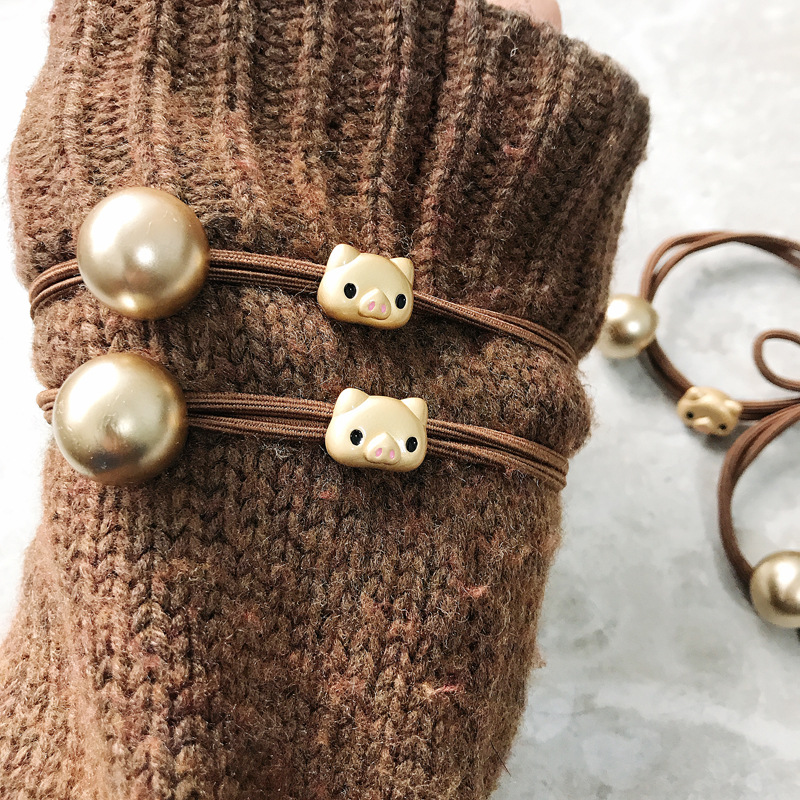 Korean Edition Japan and South Korea new pattern Basics golden Alloy ball lovely Piggy Hairpin rubber string Tousheng adult children Headdressin the Accessories/Leather belt/Hat/Muffler , Wedding dress accessories , Bridal headdress category - from Buy2taobao.com to provide professional Taobao agent buy service