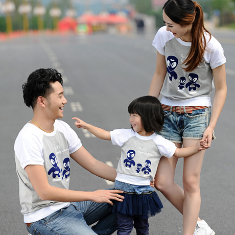 情子装母子母<em>女装姐弟</em>装亲子装夏装全家装家庭