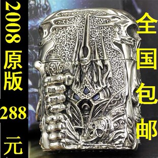  热卖 ZIPPO巫妖王之怒原版DIY手工雕刻藏银打火机-魔兽世界 包邮