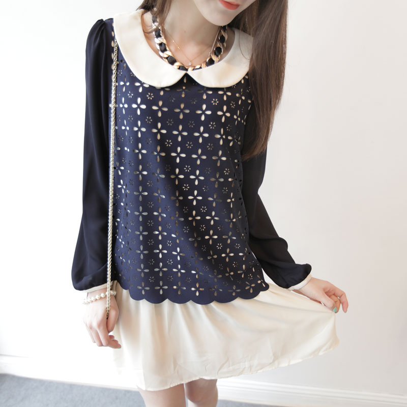 韩版立体镂空雕花...