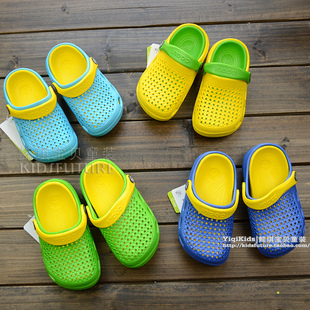  童鞋 男童女童宝宝夏季必备洞洞鞋儿童花园鞋包头凉鞋拖鞋 防滑底