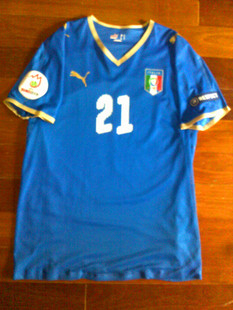 皮尔洛意大利2008欧洲杯球员版球衣 带欧洲杯