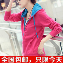 Spring and Autumn Korean version of the influx of small girl jacket hoodies coat women's long sleeve sweater leisure class service new thin