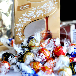  美国进口喜糖瑞士莲Lindor夹心/软心巧克力600g 独立装零食 包邮