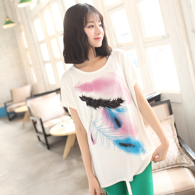 宽松蝙蝠袖长款...