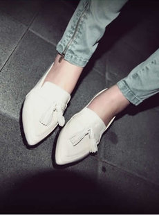  新秋款布洛克鞋子休闲牛津鞋复古英伦风女鞋流苏中粗跟单鞋