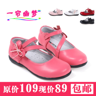  包邮 snoffy童鞋女童皮鞋新款韩版儿童真皮公主单鞋中大童牛皮鞋