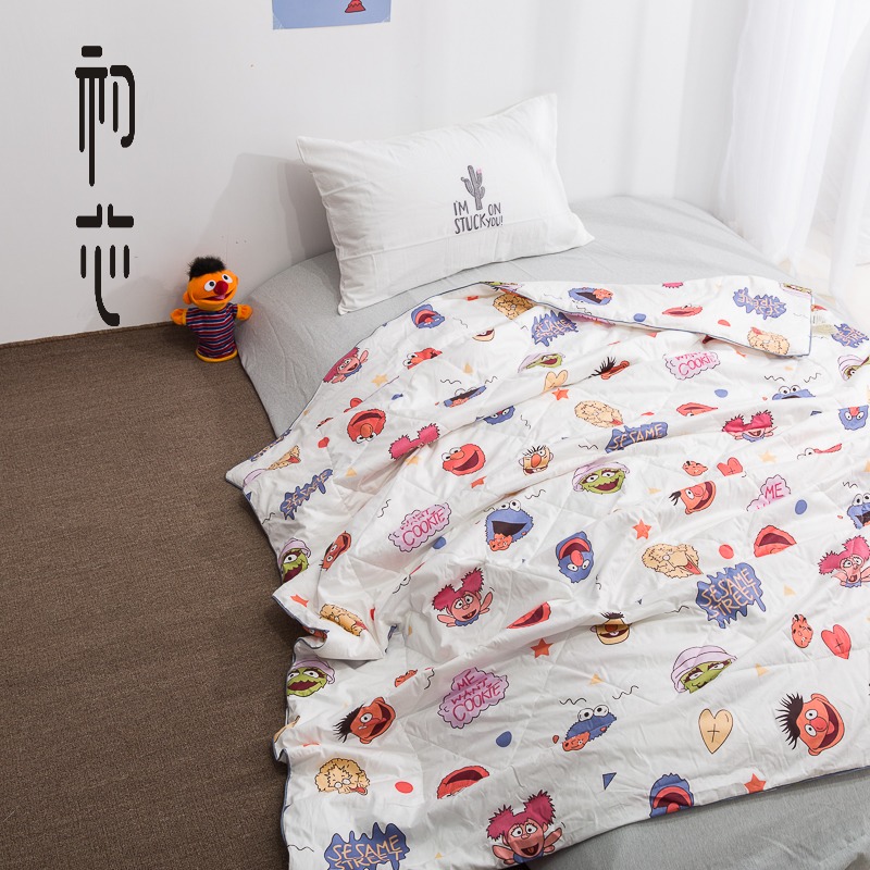 ins Cotton Sesame Street children Cool in summer baby baby air conditioner quilt Thin section Cartoon pure cottonin the Bedclothes , Children's Bedding , Quilt category - from Buy2taobao.com to provide professional Taobao agent buy service