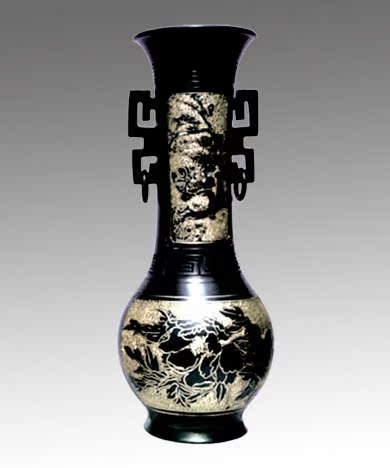 陶器中國傳統工藝品-龍山文化代表-河北特産-邯鄲黑陶方耳四季瓶在類目 家居飾品, 擺件中 - 來自Buy2taobao.com提供專業的淘寶代購服務