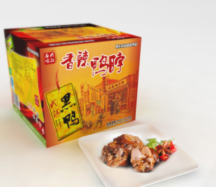  创食人黑鸭 湖北特产 武汉香辣鸭脖够劲 够味825g包邮