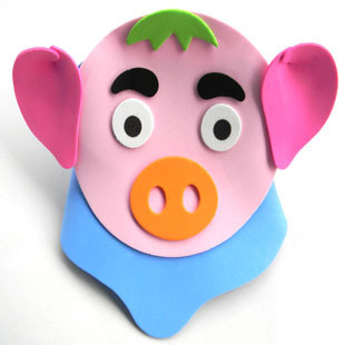 小猪帽子 卡通动物头饰 幼儿园圣诞节目儿童舞