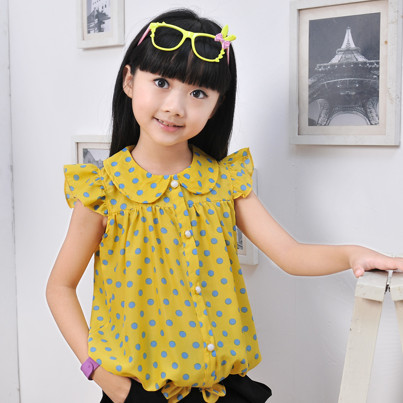 女童韩版中大童短袖...