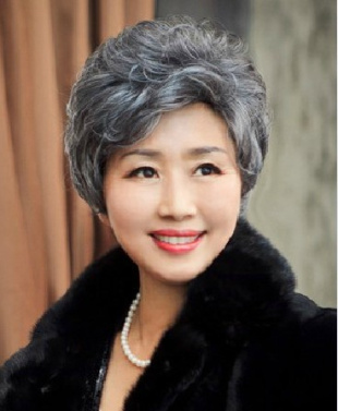 Middle and old age Gray Wig female Send mom perform Old lady Granny Short hair stage Largein the Hair Care/Wig , Wig , Whole wig category - from Buy2taobao.com to provide professional Taobao agent buy service