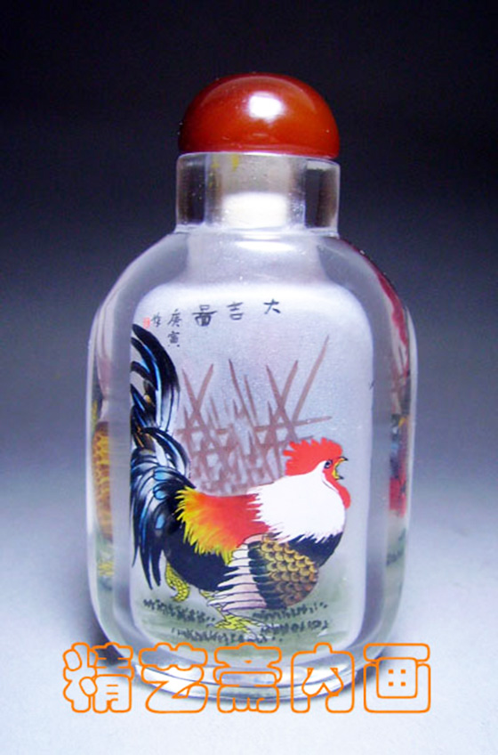 Year of the Rooster gift crystal Interior painted snuff bottle ROOSTER cock Business giftsin the Arts and crafts , Folk arts and crafts Features , Inside painting snuff bottles category - from Buy2taobao.com to provide professional Taobao agent buy service