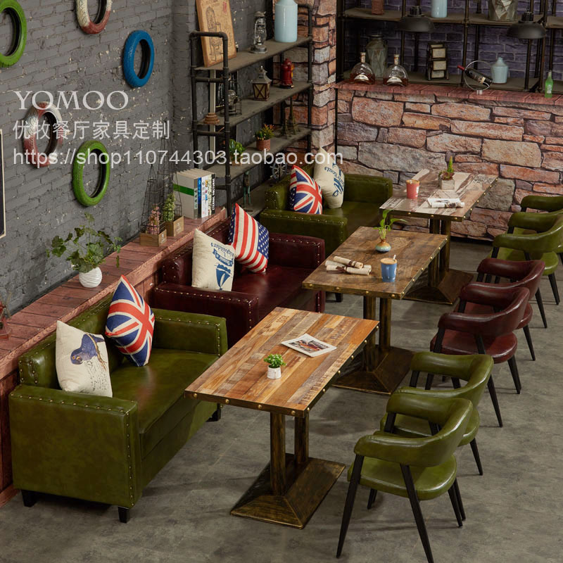 新款铁艺A字椅个性铆钉沙发复古工业风咖啡厅奶茶店酒吧桌椅组合在类目 商业/办公家具, 餐饮/烘焙家具, 餐台椅中 - 来自Buy2taobao.com提供专业的淘宝代购服务