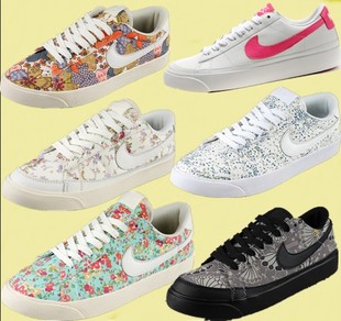  耐克板鞋nike女鞋低帮正品新款开拓者板鞋碎花鞋女式潮鞋韩版