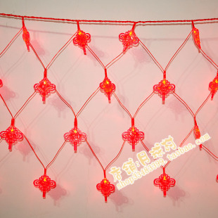  led彩灯闪灯串灯 春节装饰灯网灯灯网 LED窗帘灯 红灯笼 中国结