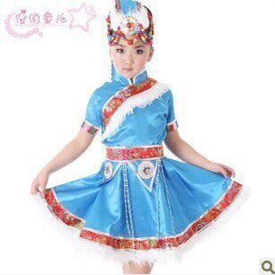 儿童表演服 <em>蒙古</em>族儿童舞蹈服 藏族幼儿舞蹈服