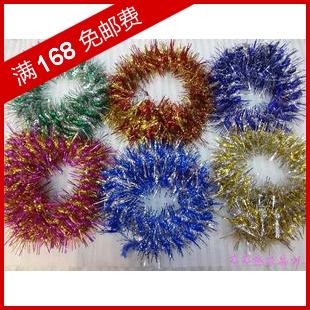  圣诞装饰品 拉花 双色彩带 毛条 节日会场装饰布置彩条1.8米
