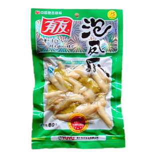  有友 YUYU 泡椒凤爪80g 山椒泡凤爪 特价重庆特产 每个ID限购10包