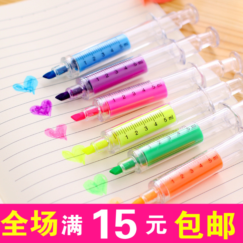 Syringe children student colour lovely Stationery Crayons Fluorescent pen Mark Marker pen originality Stationeryin the Electronic Dictionary/Electronic paper book/Stationery , Pens/Writing Tools , Highlighter category - from Buy2taobao.com to provide professional Taobao agent buy service