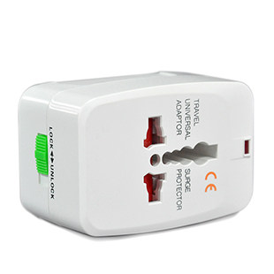 Travel abroad sent world wide multi-function portable power outlet converter white bag-mail