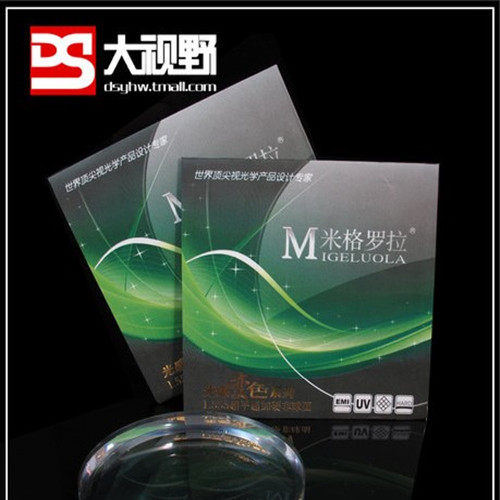 极速光感非球面变色眼镜 近视平光树脂变色镜防紫外线 变灰/变茶