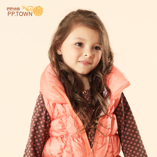  淘金币 [PPTOWN]童装 纯色女童棉衣夹克 儿童棉衣夹克外套秋