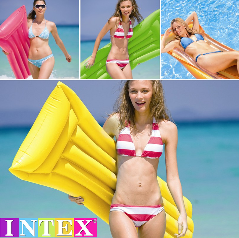 INTEX adult Swimming ring Aquatic Inflatable mattress girl student inflation Sandy beach photograph decorate Floating row fluorescence deck chairin the Sports/Yoga/Fitness/Fans supplies , Swim , Swimming equipment , Inflatable category - from Buy2taobao.com to provide professional Taobao agent buy service