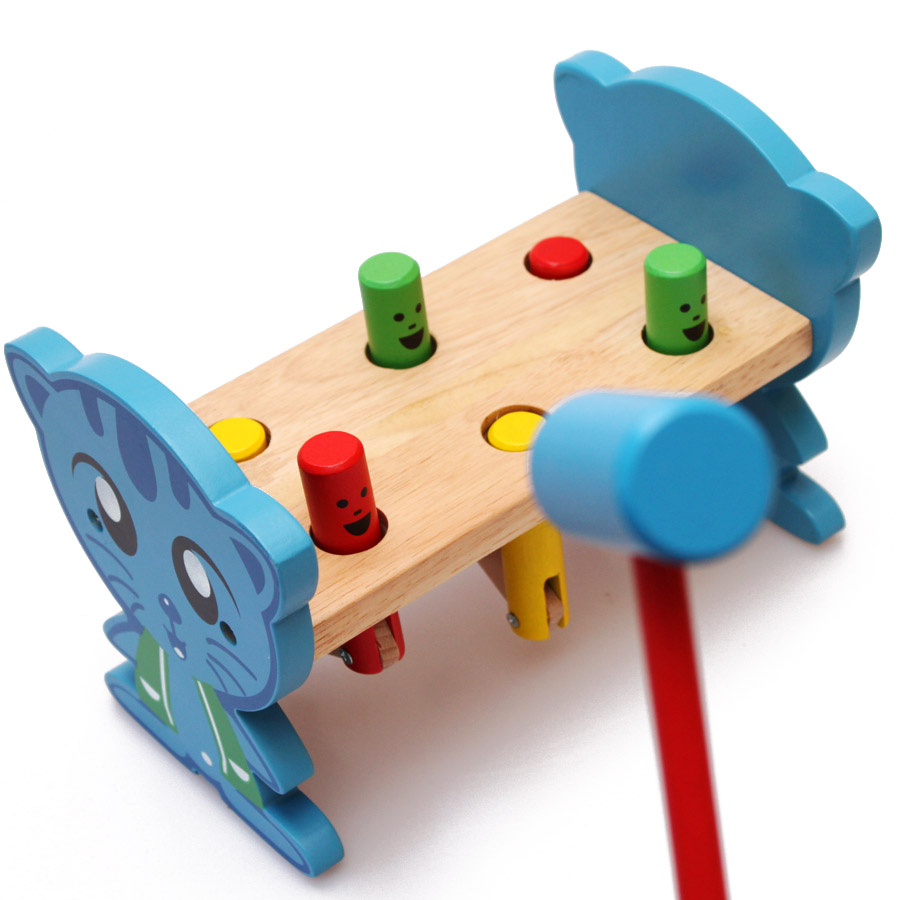 木制打地鼠 玩 敲打台...