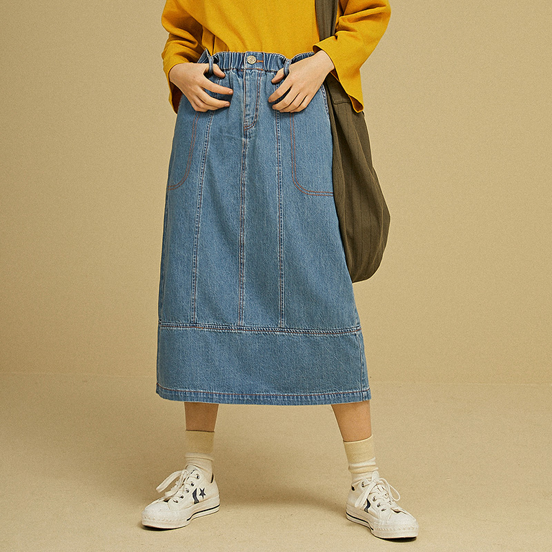 octopusme Good luck Retro Easy solar system Easy Versatile Hit color cowboy skirtin the Women's clothing/Boutique , Skirts category - from Buy2taobao.com to provide professional Taobao agent buy service