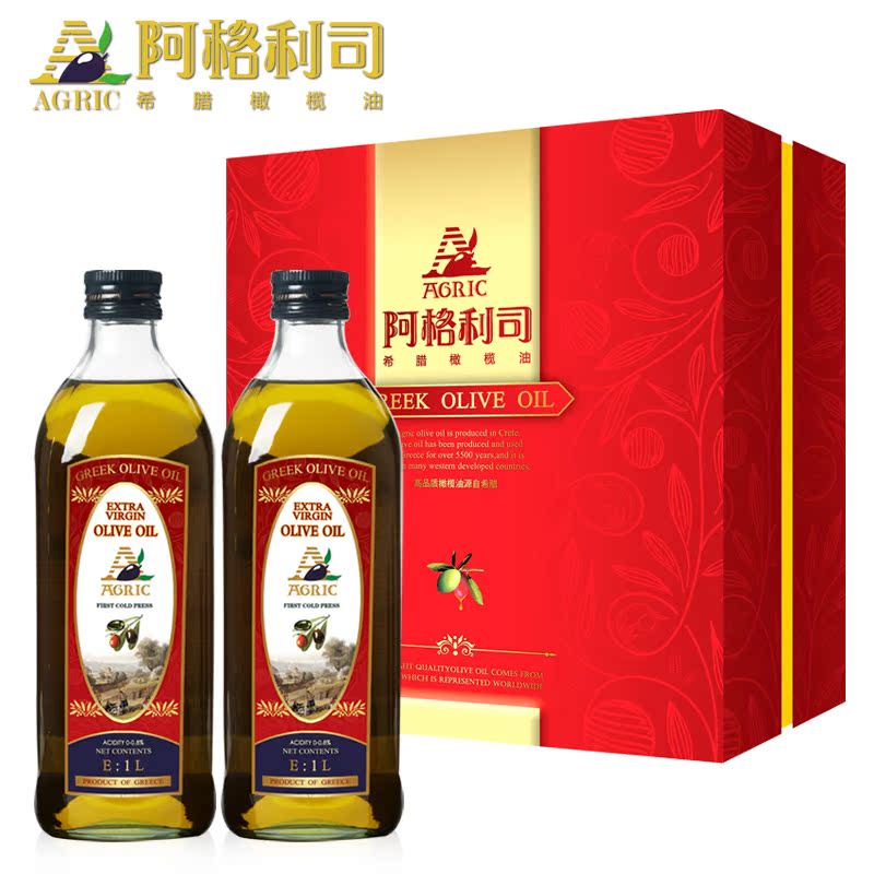 阿格利司希腊原装进口特级冷初榨橄榄油高档礼