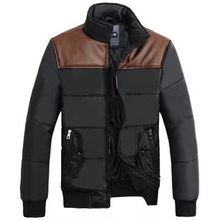  第三代加棉升级加厚外套 男新款冬装保暖棉衣 男韩版PU拼