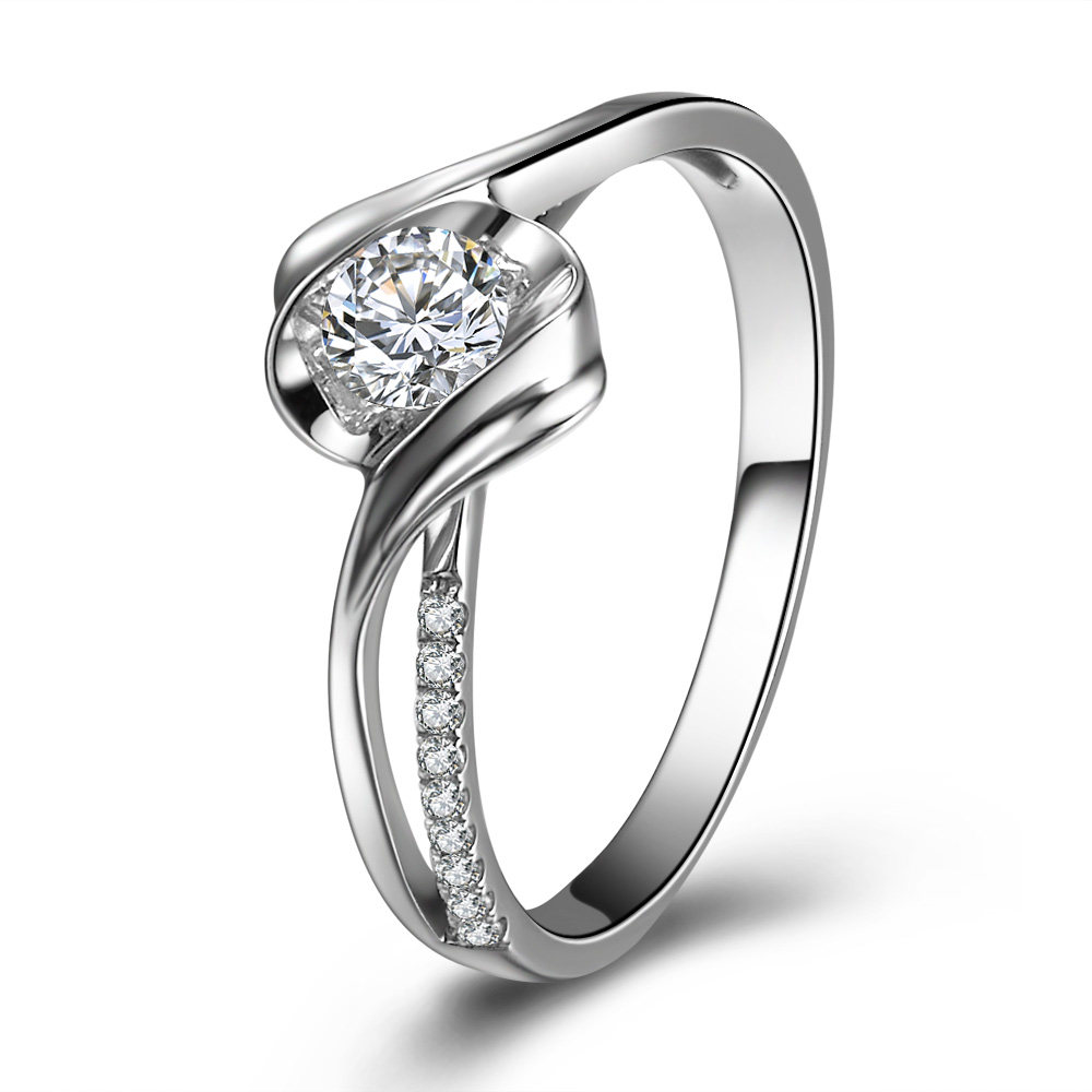 Zoccai 18K baijinkela female ring encounter loose diamonds diamond wedding ring diamond ring effect custom jewelry