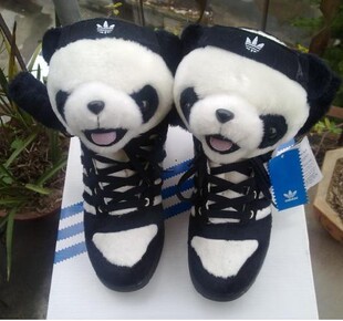 阿迪达斯女鞋正品男鞋三叶草板鞋豹纹熊猫鞋尾