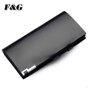  FG/梵谷 男式牛皮皮夹商务钱夹长款男士钱包多卡位真皮卡包票夹潮