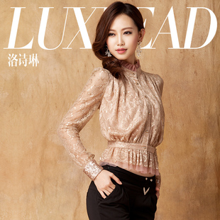  LUXLEAD 洛诗琳 春装 新款女装百搭蕾丝 精致工艺 休闲衬衫