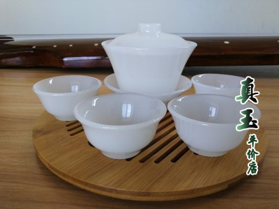 凝脂白玉瓷盖碗茶杯子三炮台三才盖碗大号盖碗功夫茶具品茗主人杯在类目 餐饮具, 茶具, 盖碗中 - 来自Buy2taobao.com提供专业的淘宝代购服务