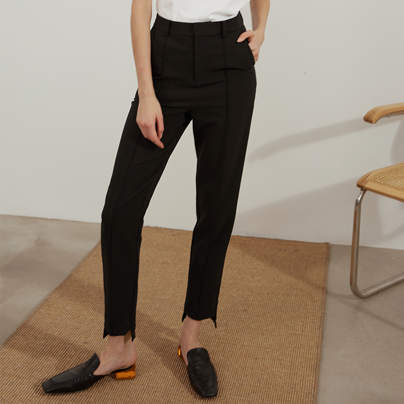 Roselingling Trim Show thin Legs engineer Teeth Raphe black Western-style trousers Ninth pantsin the Women's clothing/Boutique , Pants , Suit pants/Dress pants category - from Buy2taobao.com to provide professional Taobao agent buy service
