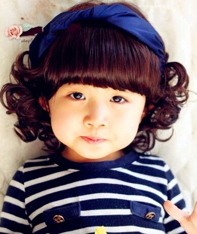 洋气小宝宝小孩子小女生假华能儿童女童女生短头发假发图片