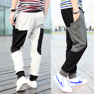  春夏新款男装休闲哈伦裤男士卫裤小脚运动裤男韩版街舞跨裤潮马裤
