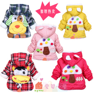  冬装童装女童连帽棉衣韩版羊羔绒棉袄儿童宝宝保暖棉服外出服