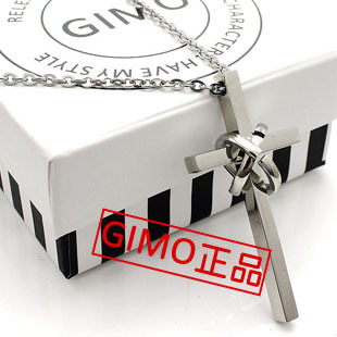  正品潮男饰品316L钛钢十字架男士项链命运守护神男项链