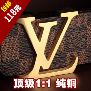  LV皮带男士真皮男式配饰裤带 LV腰带男款牛皮韩版女款字母扣
